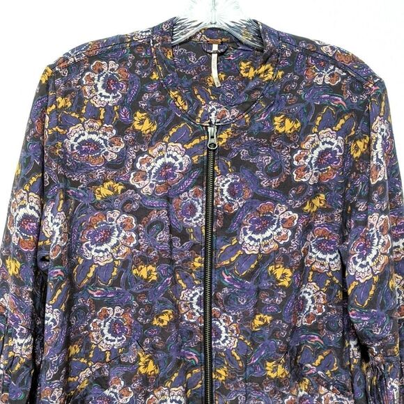 FREE PEOPLE Paisley Balloon Sleeve Jacket S - Picture 3 of 10